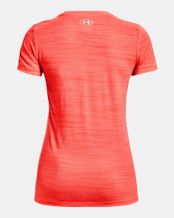 เสื้อแขนสั้น UA Tech™ Tiger สำหรับผู้หญิง in Red image number 5